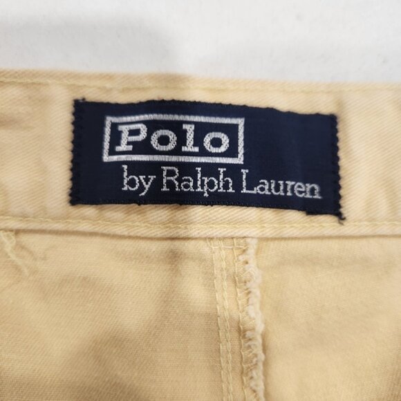 Vintage Polo Ralph Lauren Pleated Cuffed Pants Men’s 34x31 Cream 100% Cotton USA - Picture 7 of 16